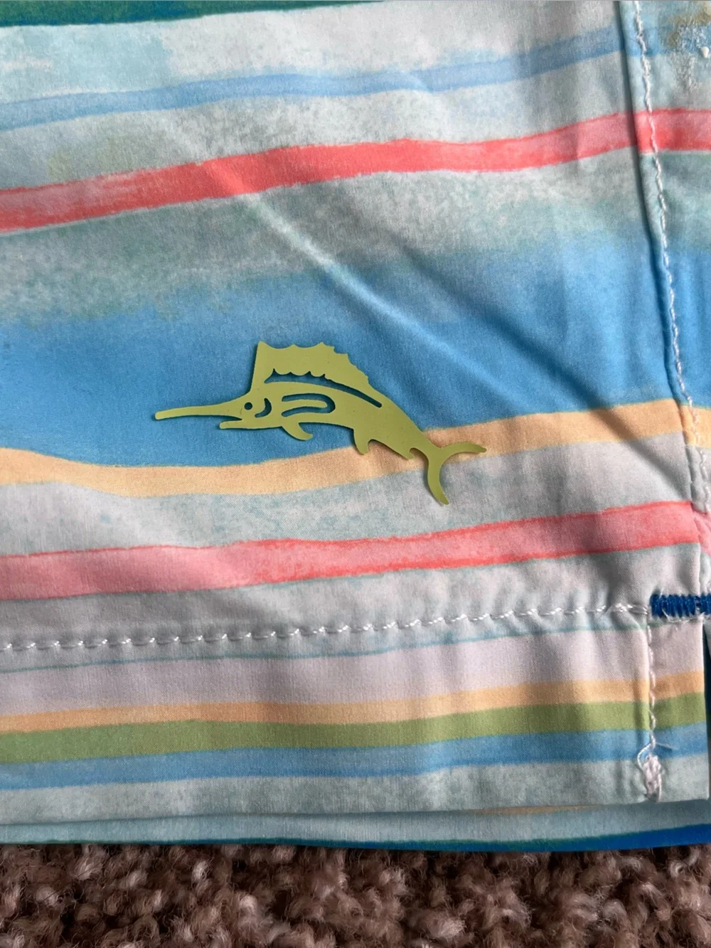 Tommy Bahama Men’s Swim Trunks in Light Aqua